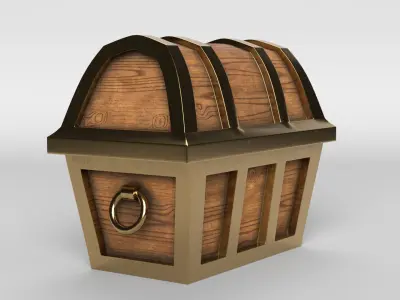 Treasure Chest Low-poly 3D model