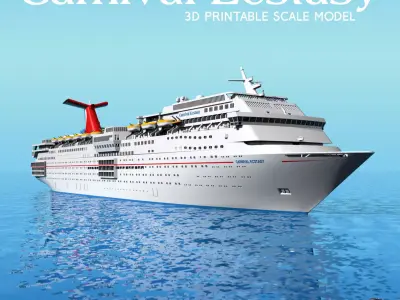 CARNIVAL ECSTASY cruise ship 3d printable model 3D print model