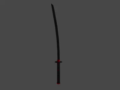 red katana 3D model