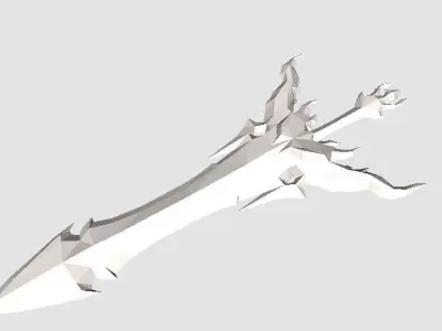 Ice Demon Sword Low-poly 3D model