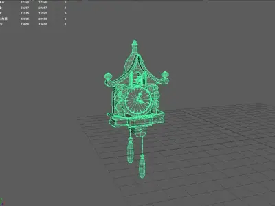 clock Low-poly 3D model