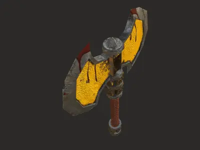 Low Poly Axe Free low-poly 3D model get