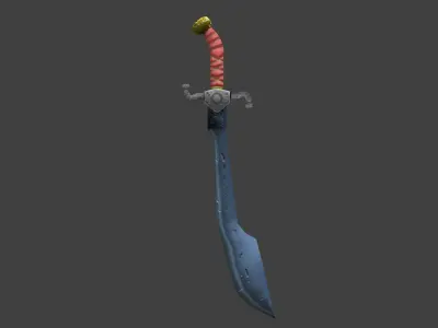 Saber sword Low-poly 3D model purchase