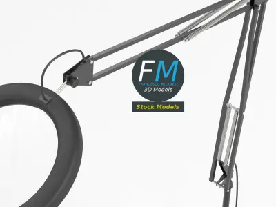 Magnifying lamp with tripod 3D model