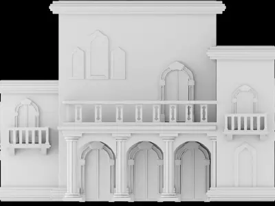 Stylised House 3D model