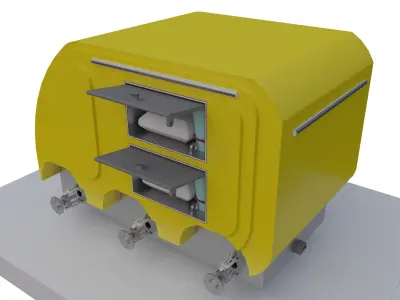 Autonomous meal delivery robot 3D model