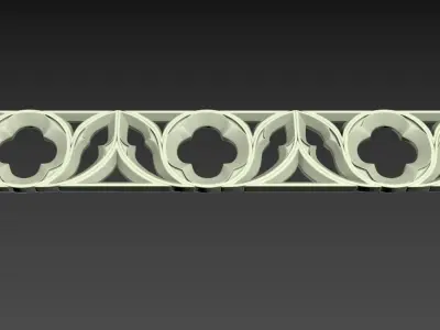 Gothic seamless ornament 05 3D print model