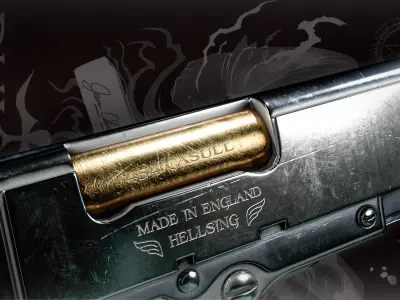 Hellsing ARMS Casull Low-poly 3D model