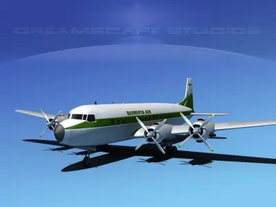 Douglas DC-7C Olympia  3D model