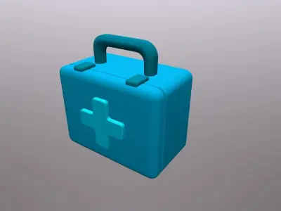 9 Hospital Icons 3D model