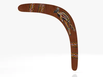 Australian Boomerang 1 Low-poly 3D model