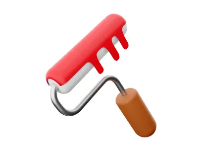 3d Paint roller 3D model