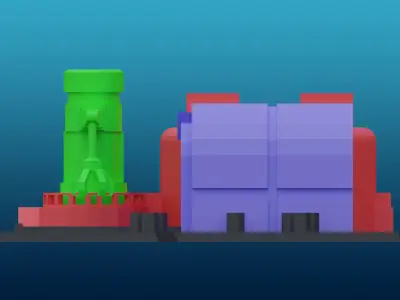 Construction yard Red Alert 2 Free 3D print model