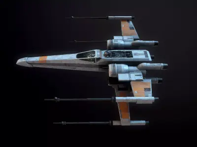 X WING T70 Star Wars 3D model