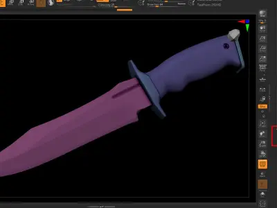 Combat Knife Free 3D model buy