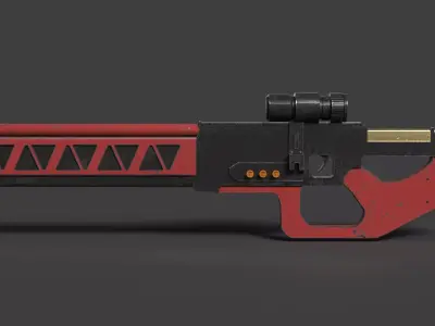 sci-fi weapon Low-poly 3D model