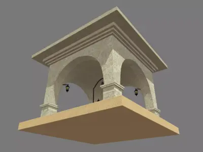 Water Well Structure Low-poly 3D model