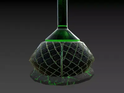 A spacey looking vase or bottle Free low-poly 3D model