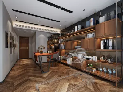 office room 3D model 8