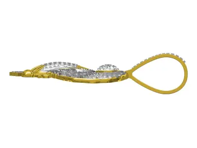 Antique Diamond Eagle Pendant 3D print model