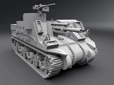 M7 Priest Scale model 3D print model