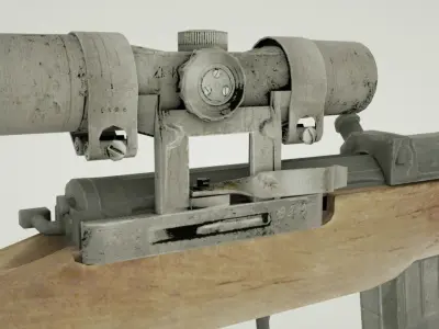DE G43 sniper Low-poly 3D model