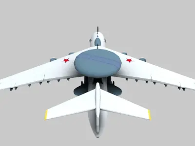 Lowpoly A-50 Mainstay Aircraft 3D Model Low-poly 3D model