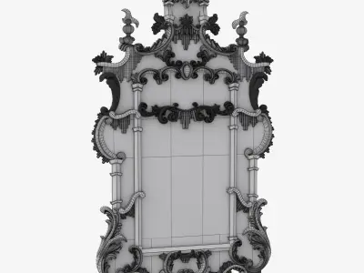 Chinoiserie mirror  3D model