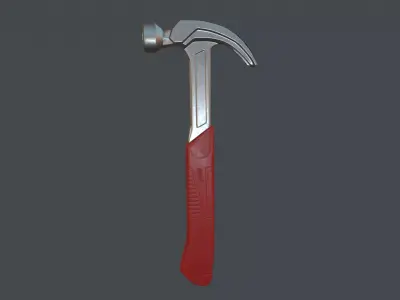 Hammer nailer metal with plastic handle  Free low-poly 3D model