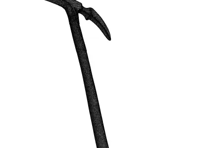 Modern Scythe Pickaxe MultiTool Low-poly 3D model