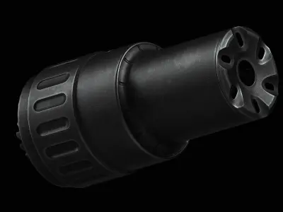 Delta-Tek MPI KP 9 9x19 flash hider Low-poly 3D model