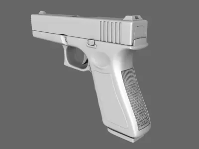 Generic Handgun 9mm Pistol 3D model