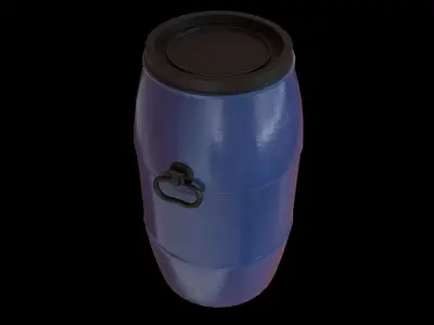 Plastic Drum - Barrel - Container Low-poly 3D model