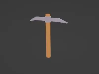 Low Poly Pickaxe Free 3D model