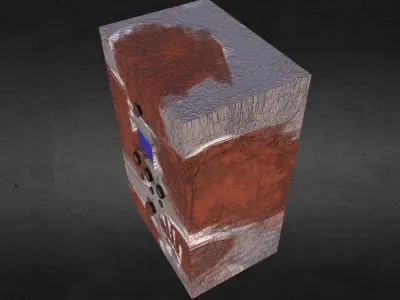 Rusty control box Low-poly 3D model