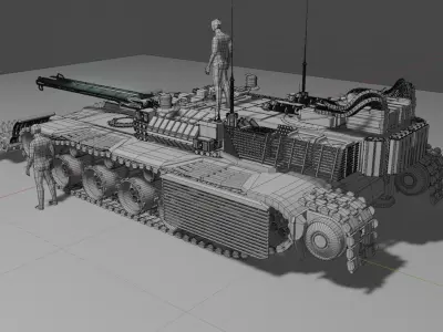 plasma tank Low-poly 3D model