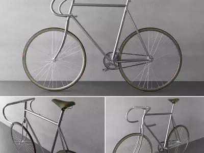 Bicycle with metal frame 3D model