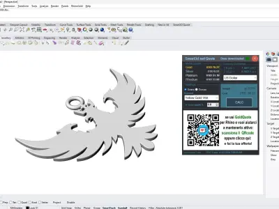 Three Headed Eagle gold pendant jewelry Free 3D print model