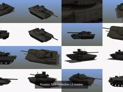 Russian Tank Collection 3D Model Pack
