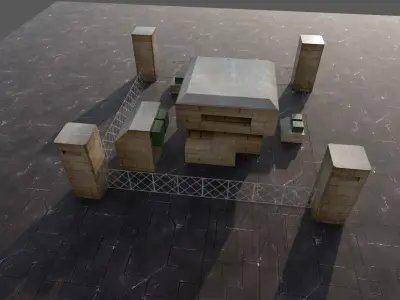 Research Base Low-poly 3D model