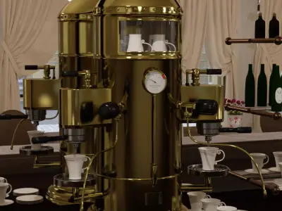 Espresso Machine - Blue Angel 3D model