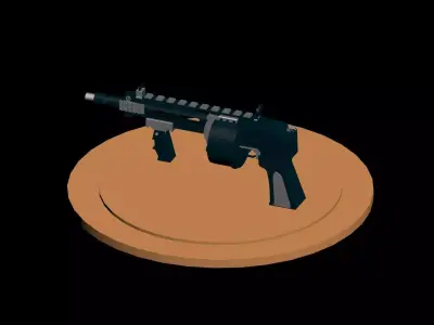 Striker Gun Low-poly 3D model