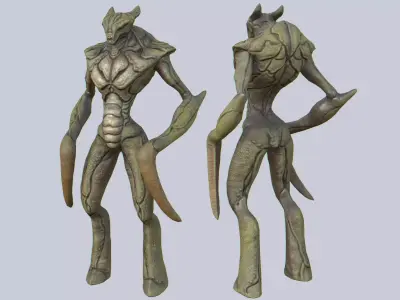 Bug creature Low-poly 3D model