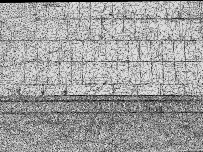 industrial ground railway concrete slabs photogrammetry 3D model