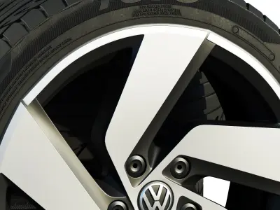 Volkswagen wheels 3D model by zifir3d