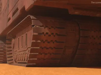 Star Wars Jawa Sandcrawler Tracked Chassis Old 3D model