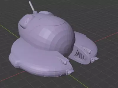 Seamoth model 3D spaceship Low-poly 3D model
