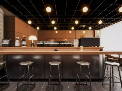 3D model Coffee Restaurant Bar 3D model 3D model
