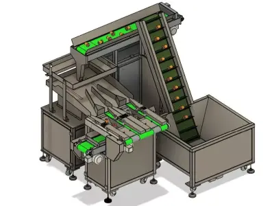 Automated Arrangement and Sorting Mechanism for Workpieces 3D model