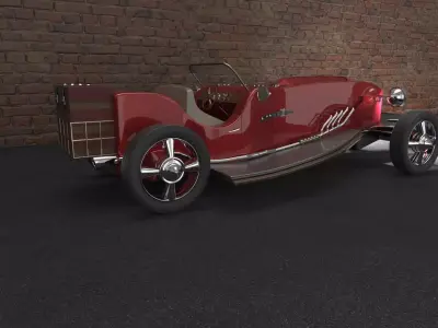 Old Car HotRoad Free 3D model